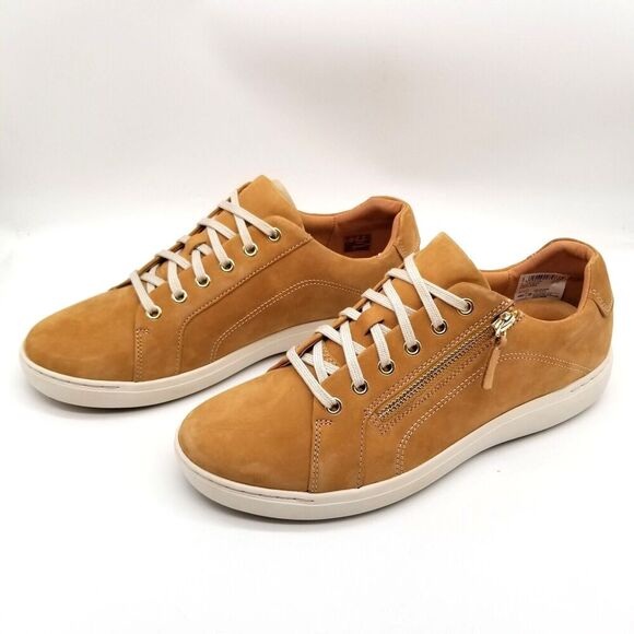 Clarks Shoes - Clarks Women's Nalle Lace Nubuck Leather Sneakers Sz 11 M Camel Beige Low Top